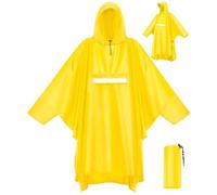 VOBUKE Poncho Antipioggia Impermeabile Riutilizzabile con Cappuccio Maniche e Riflettore Poncho Impermeabile per Adulti unisex Portatile Poncho Pioggia per Uomo Donna Trekking Campeggio Pesca