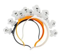 Vobumix Cerchietti per a LED per Halloween, 3 Pezzi, con Zucca Fantasma Illuminata, Accessori per per Halloween (Casuale)