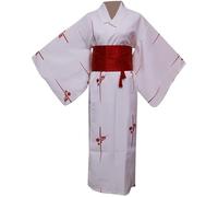 Vobumix Kimono Giapponese, Abito Geisha, Abito Yukata, Accappatoio Tradizionale in Raso per Ragazze, Spa, Sauna, Nuoto, Damigella d'Onore, Festa