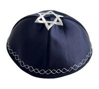 Vobumix Kippah Ricamata, Berretto Ebraico Uomo, per Preghiera Quotidiana delle Feste Tradizionali O per Varie Occasioni.