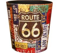 Vobumix Pattumiera in Pelle Contenitore per Rifiuti in Pelle in Stile Europeo Pattumiera Modello a 66 Percorsi Cestino per Carta di Grande capacità Pattumiera per Casa