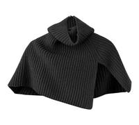 Vobumix Pullover Sciarpa Dolcevita in Maglia Collo Staccabile del Maglione Scialle Mantella Scialle Avvolgente Sciarpa Foderata Termica Scaldacollo Invernale per