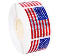 Vobumix Rotolo di Adesivi con Bandiera Americana, Etichetta Autoadesiva con Bandiera USA per Decorazione di Feste Sportive del 4 Luglio, Festa 'Indipendenza