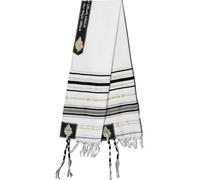 Vobumix Scialle Preghiera Tallit Messianico a Strisce, Sciarpa Ebraica Unisex, Sciarpa Preghiera Tallit del Patto, Sciarpa Preghiera Araba per Israele, Regalo