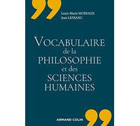 Vocabulaire de la philosophie et des sciences humaines