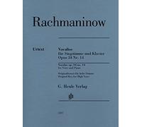 Vocalise op. 34 Nr. 14 für Singstimme und Klavier, Originaltonart für hohe Stimme: Instrumentation: Voice and Piano