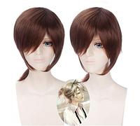 Vocaloid Kagamine Rin/Kagamine Len Corti capelli castani resistenti al calore Kagamine Len Cosplay Parrucche + Cappellino parrucca