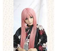 VOCALOID LUKA Parrucca cosplay per capelli sintetici lunghi dritti rosa 100 cm Parrucche per feste in costume + Cappuccio per parrucca gratuito