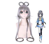 Vocaloid Luo Tianyi Donne Parrucca Cosplay grigio argento Parrucca lunga YAYIN GONGYU Parrucche sintetiche resistenti al calore