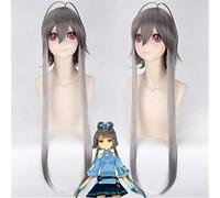 Vocaloid Luo Tianyi/yayin Gongyu Donne Parrucca lunga grigio argento Costume Cosplay Resistente al calore Capelli sintetici Parrucche per feste di Halloween