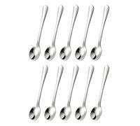 Vocdikficy 10 Cucchiaini per Condimenti In Acciaio, Mini Cucchiai da 3 Pollici, Graziosi Cucchiaini Piccoli, Cucchiaini Argentati per Barattoli di Spezie In Polvere