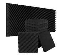 Vocdikficy 12 Confezioni di In Schiuma Fonoassorbenti per Pareti, Acustici Stile Slash da 12x12x2 Pollici per Home Studio