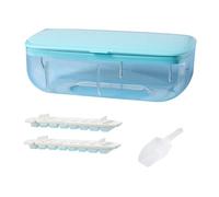 Vocdikficy 48 Doppio Silicone Grande Capacità Contenitore per Ghiaccio Contenitore per Ghiaccio Congelato Artefatto del Frigorifero con Coperchio Blu