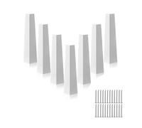 Vocdikficy 8 Pezzi di Angolo Esterno In Alluminio con Finitura Liscia per Rivestimento, Include 24 Chiodi per Casa Mobile.