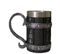 Vocdikficy Bicchiere da Birra A Botte In Acciaio Inossidabile per Bevande Calde Boccale da Birra per Birra Fredda Tazza da Viaggio con Coperchio Ermetico Filtro A Rete per Caffè