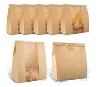 Vocdikficy Busta per Pane Fatto In Casa da 50 Pezzi con Finestra Trasparente, Circa 21x9x29cm, Adatta per Panettieri per Confezionare e Conservare I Prodotti da Forno