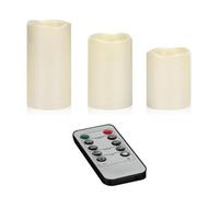 Vocdikficy Candele 4 Pollice 5 Pollice 6 Pollice Set di 3 Pilastri per Interni Ed Esterni Diametro 3 Pollice Candele Tremolanti Alimentate A Batteria con