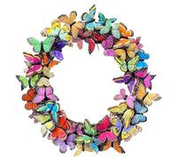 Vocdikficy Decorazioni, Ghirlanda per la Porta D'Ingresso con Farfalle, Decorazioni Murali Floreali Primaverili Ed Estive per Interni Ed Esterni con Lavorazione Pregiata.