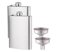 Vocdikficy Fiaschetta X2 In Acciaio Inossidabile 304 8 Oz con Imbuto - Set di Bottiglie A Prova di Perdite, Elegante e Portatile per Uomini e Donne