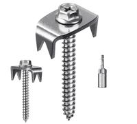 Vocdikficy Graffette Recinzioni,Chiodi Recinzioni per Legno Tenero,Graffette Riutilizzabili Recinzioni Filo Metallico, per Recinzioni Rete e Intrecciate,Elementi Fissaggio Recinzioni 50p