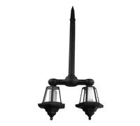 Vocdikficy Luce con Presa di Terra Esagonale Impermeabile per Esterni, Lampione Solare per Luce Postale per Porta Anteriore/Posteriore, Patio, Giardino