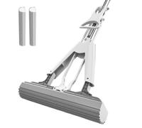 Vocdikficy Mini Mop Portatile In Spugna Auto-Strizzante con Rullo In Spugna, Super Assorbente, Strumento per La Pulizia A Secco e A, Pieghevole A Libere