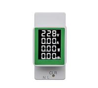 Vocdikficy Monitor CA su Guida Din 4IN1 AC50-300V 100A Tensione Corrente Watt KWH Potenza Contatore di Energia Digitale Voltmetro Amperometro Wattmetro Installazione Facile