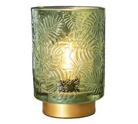 Vocdikficy Piccola Lampada A Batteria - Lampada Portatile Fili per L'Arredamento Della Casa, Lampada da Tavolo In Vetro con Decorazione Estetica Verde Giada