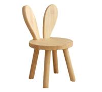 Vocdikficy Sgabello Piccolo da Tavolo, Sgabello Piccolo In Legno Massello con Orecchie di Coniglio Carine, Sgabello Sedia per Bambini