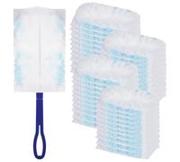 Vocdikficy Spolverino da 42 Pezzi con 1 Manico, Confezione di Ricarica per Magnete Antipolvere Tergipolvere Elettrostatico per Casa, Scuola, Ufficio