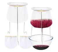 Vocdikficy Supporto per Filtro da 2 Confezioni, Supporto per Filtro con 4 Sacchetti per Colorazione Riutilizzabili, Sacchetto Filtro per Alimenti Riutilizzabile, Sacchetti Gelatina per Succhi