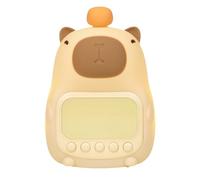Vocdikficy Sveglia Luce Notturna per Animali In Silicone con Orologio Digitale, Lampada Decorativa da Tavolo Ricaricabile con Luce Notturna, Lampada Capybara