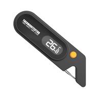 Vocdikficy Termometro Digitale per Carne per Barbecue In Acciaio Inossidabile, Lettura Istantanea, Cucina, Cottura, Termometro Digitale per Carne, Nero