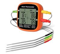 Vocdikficy Termometro per Carne Wireless per Grigliare Forno Affumicatore APP Termometro Digitale con Sonde Termometro per Alimenti per Barbecue Intelligente