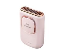 Vocdikficy Ventilatore Portatile, Ventaglio Personale, Ventilatore Appeso al Collo A Libere, Ventilatore da Cintura Indossabile per, Cantieri Edili,Rosa