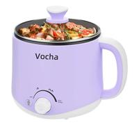 Vocha Hot Pot Elettrico 1,6L Mini Pentola Elettrica con Doppia Potenza