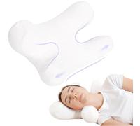 vocheer Cuscino antirughe, comodo cuscino alternativo per il viso, cuscino di bellezza regolabile fornisce supporto al collo e sollievo dal dolore, design ergonomico perfetto per chi dorme di lato