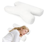 vocheer Cuscino antirughe, cuscino di bellezza regolabile fornisce supporto al collo e sollievo dal dolore, cuscini alternativi delicati sulla pelle, design ergonomico per chi dorme sul lato