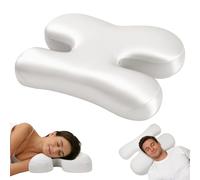 vocheer Silkly - Cuscino di bellezza antirughe, in memory foam, con design ergonomico, supporta collo e spalle, per chi dorme sulla schiena e sul fianco