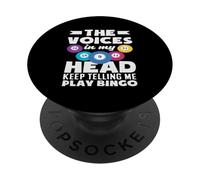 Voci Giocatore di Bingo Nella Mia Testa Continuano A Dicermi Giocare Bingo PopSockets PopGrip Adesivo