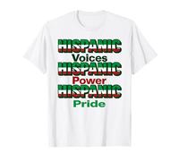 Voci ispaniche Power Pride Apparel Mexican Heritage Colors Maglietta