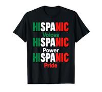 Voci ispaniche Power Pride Apparel Mexican Heritage Colors Maglietta