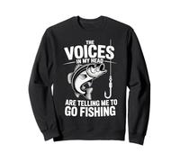 Voci nella mia testa divertente Bass Fishing Citazione Felpa