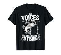 Voci nella mia testa divertente Bass Fishing Citazione Maglietta
