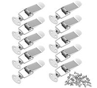 VOCIBO® Chiusure di tensione, in acciaio inox, 10 pezzi, 56 mm, con viti, 40 pezzi, chiusura a leva, chiusura per cassetto, cassapanca