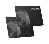 VOCOlinc Air Card Tag 2 Pezzi, Ricaricabile Wallet Tracker Card Compatibile con Android Google Funzioni Trova o iOS Apple Dov'è App, Bluetooth Localizzatore per Portafoglio/Bagaglio/Zaino Borsa