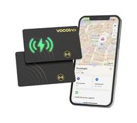 VOCOlinc Ricaricabile Wallet Tracker Thin 1.6mm, Smart Air Tag Card Compatibile con Apple Dov’è App (solo iOS), Bluetooth Localizzatore di Portafogli per Bagaglio/Valigia/Passaporti, IP68 Impermeabile