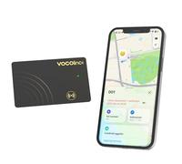 VOCOlinc Ricaricabile Wallet Tracker Thin 1.6mm, Smart Air Tag Card Compatibile con Apple Dov’è App (solo iOS, NON per Android), Bluetooth Localizzatore di Portafogli per Bagaglio/Valigia/Passaporti