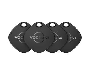 VOCOlinc Tag 4 Pezzi, Smart Air Tracker Localizzatore Funziona con Apple Dov'è App (solo iOS, NON per Android), Bluetooth Trova Oggetti per Chiavi/Bagagli/Valigie/Portafogli, Impermeabile IP65