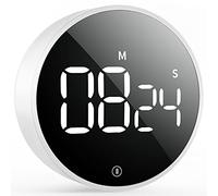 VOCOO Timer da Cucina Digitale: Timer Magnetico per il conto alla Rovescia con ampio Display a LED, Volume Regolabile, Facile da Usare per i Bambini (Batterie Incluse) (bianco)